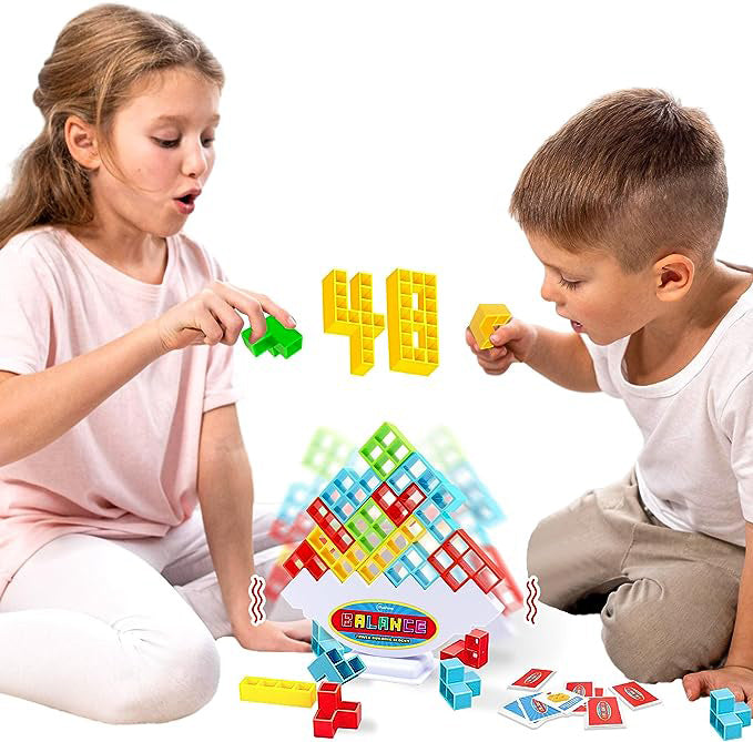 TetraStack™ Block Stacking Balance Game